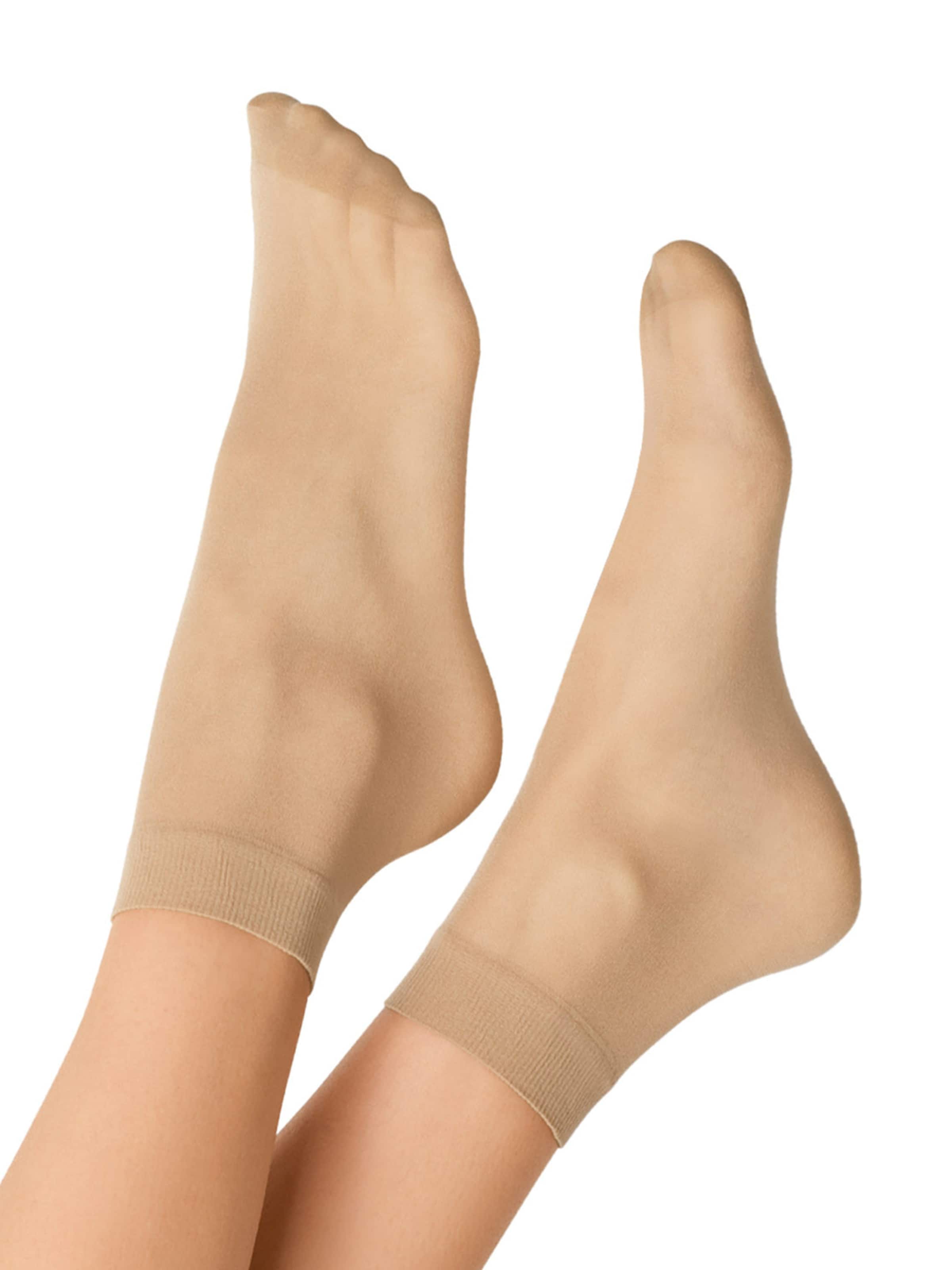 Chaussettes fines ' 2er-Pack 20 DEN ' Nur Die en beige : devant