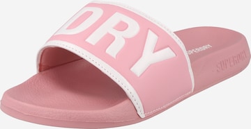 Superdry Buty na plażę/do kąpieli w kolorze różowy: przód