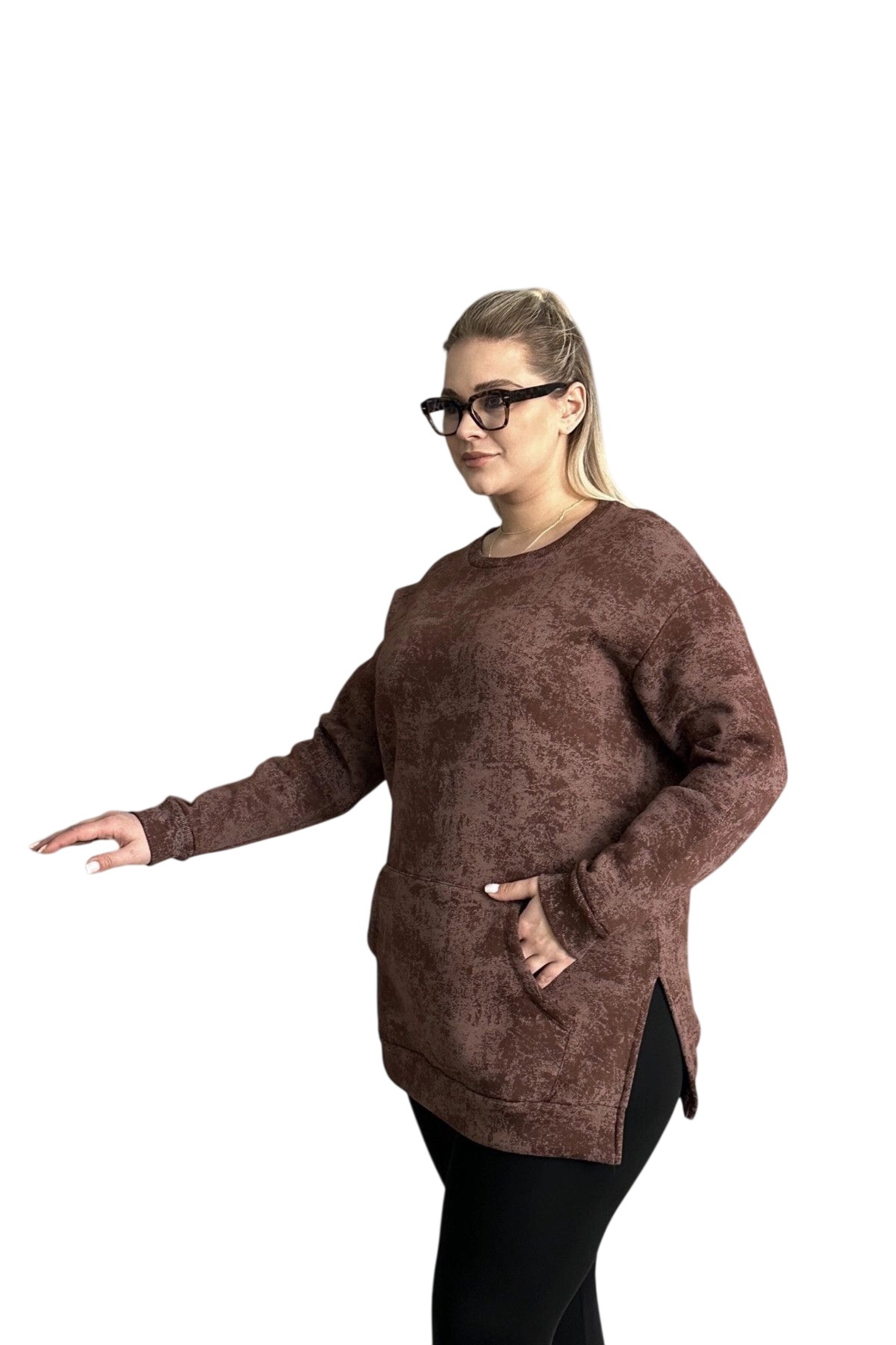 Stil Diva Sweatshirt in Bruin