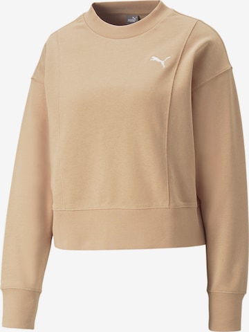 PUMA Sports sweatshirt in Beige: front