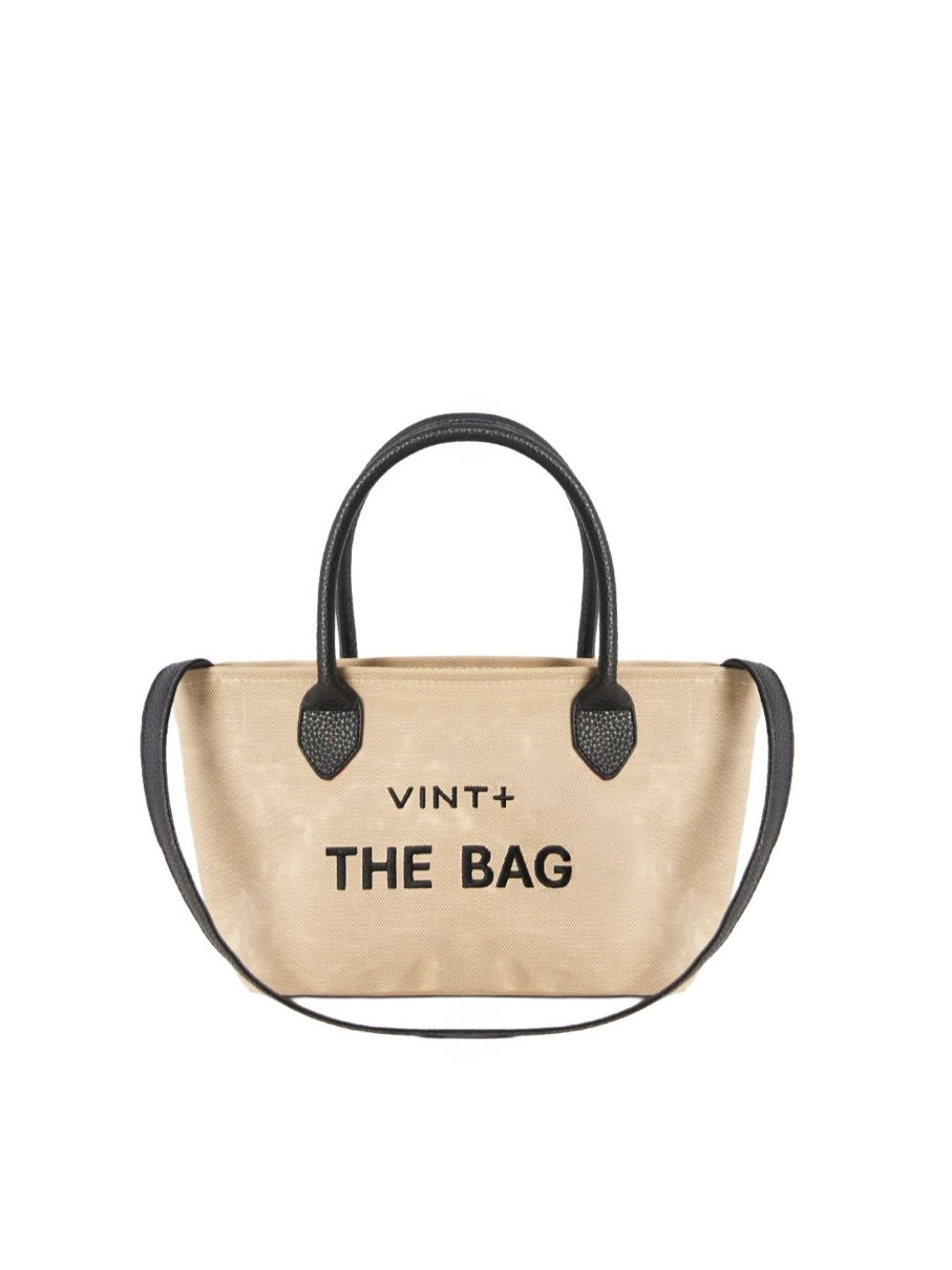 VINT+ Handbag 'Fine Bag Small' in Beige: front