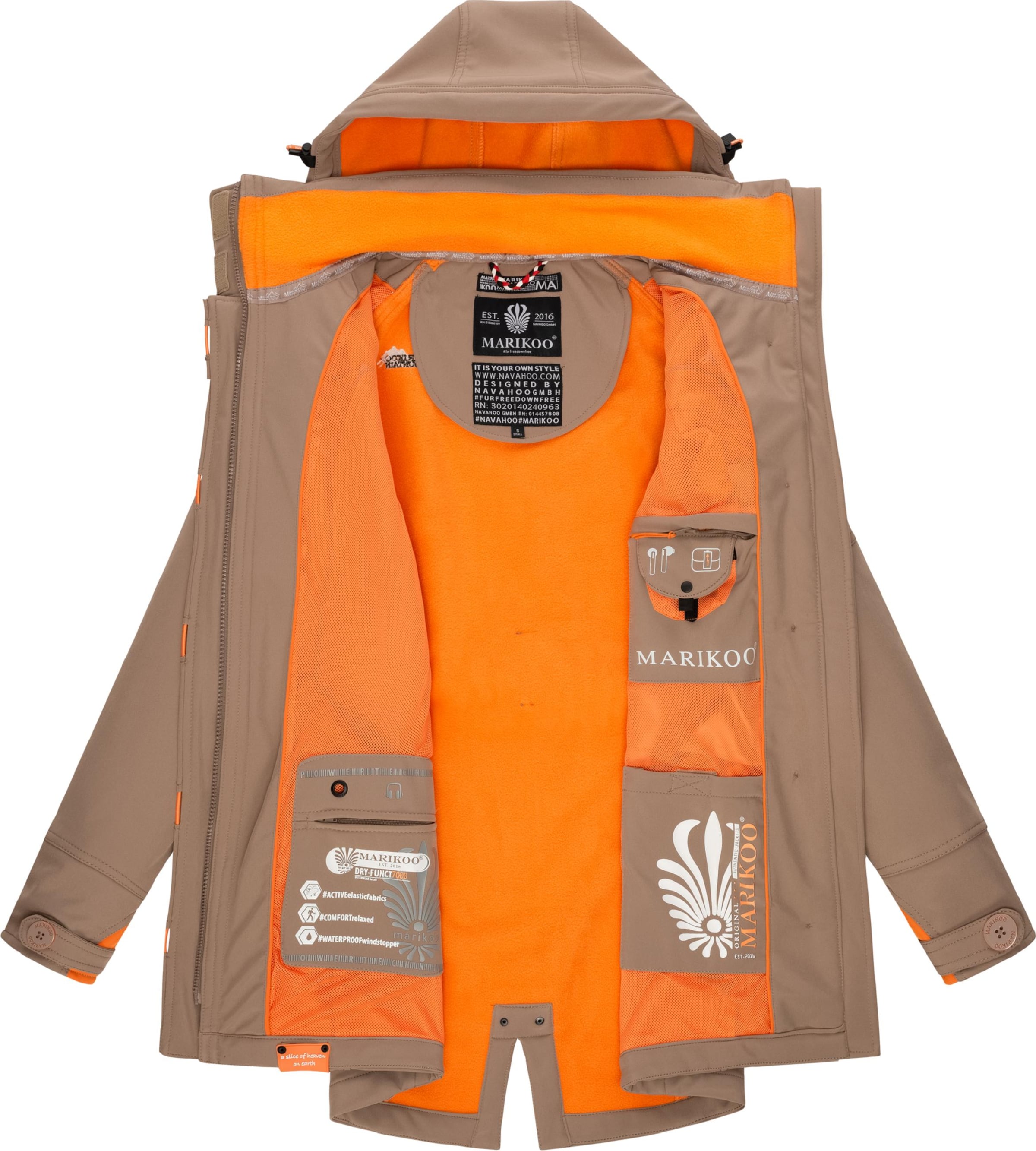 MARIKOO Functionele jas 'Soulinaa' in Bruin