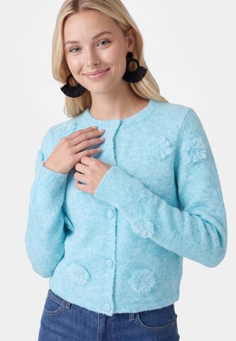 IZIA Knit Cardigan in Blue: front