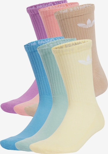 ADIDAS ORIGINALS Socken 'Trefoil Cushion' in camel / hellblau / hellgelb / mint / lila / rosa, Produktansicht