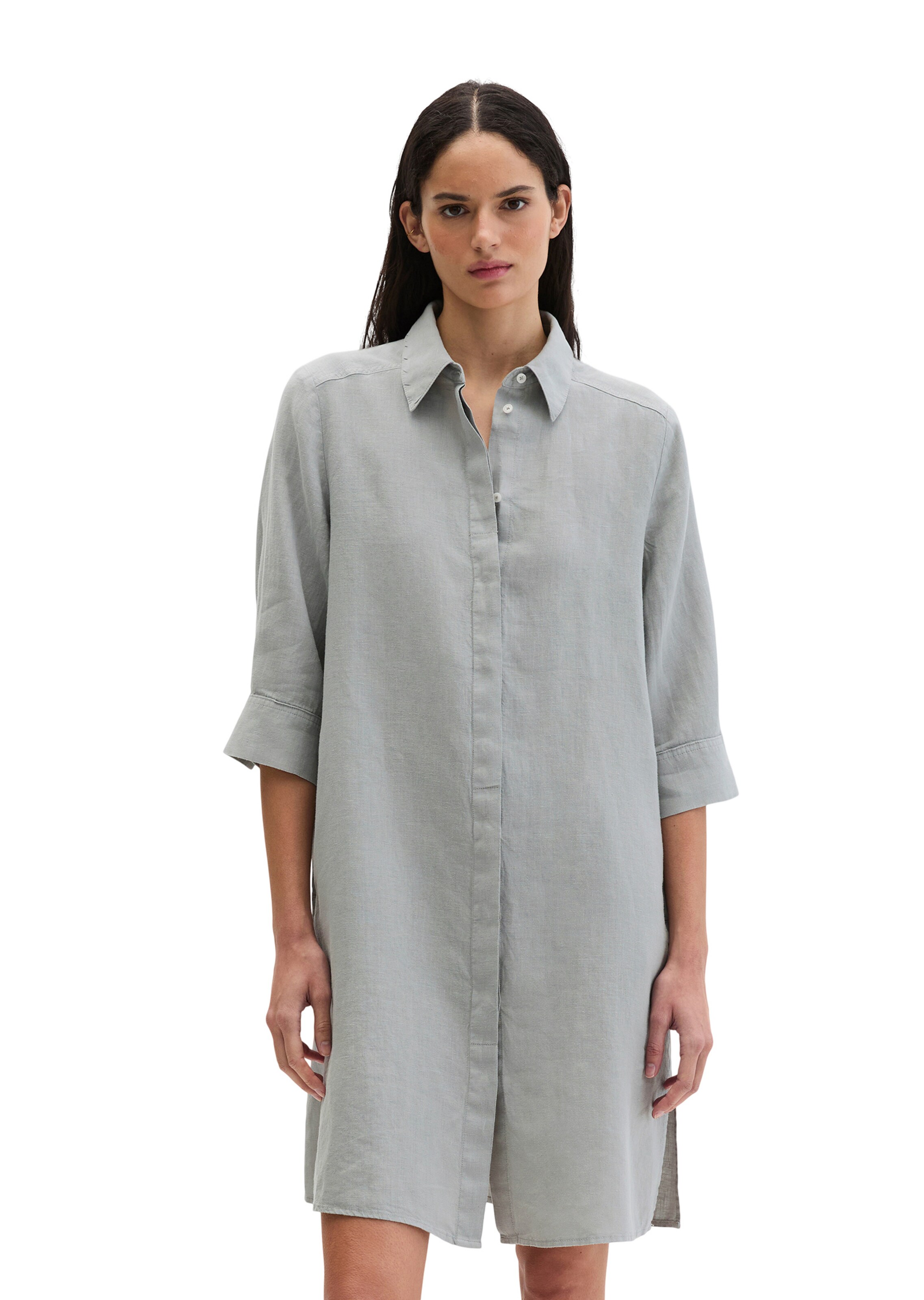 Marc O'Polo Shirt Dress in Grey: front