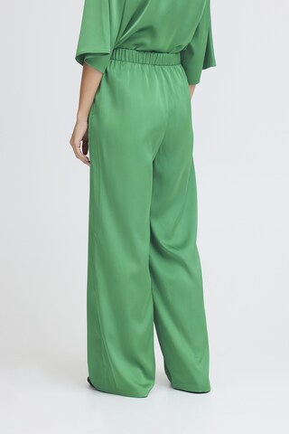 ICHI Wide leg Broek 'ICHNima' in Groen