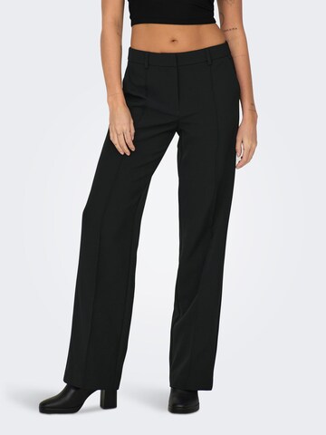 ONLY Regular Pleat-front trousers 'ASTRID' in Black: front