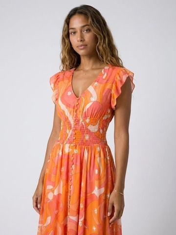 Miss June Šaty 'Robe Longue Scarlett' – oranžová