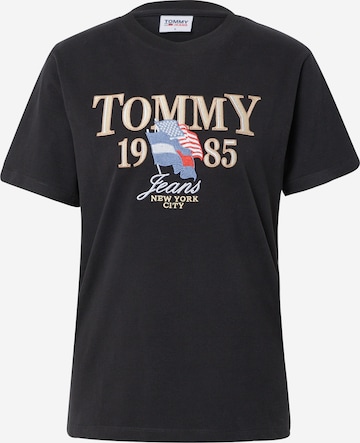 Tommy Jeans Shirt in Zwart: voorkant