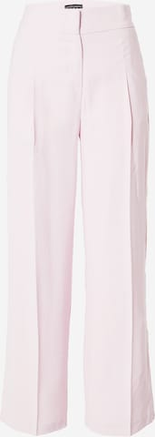 Wide leg Pantaloni cu dungă de la Dorothy Perkins pe roz: față