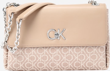 Calvin Klein Наплечная сумка в Бежевый: спереди