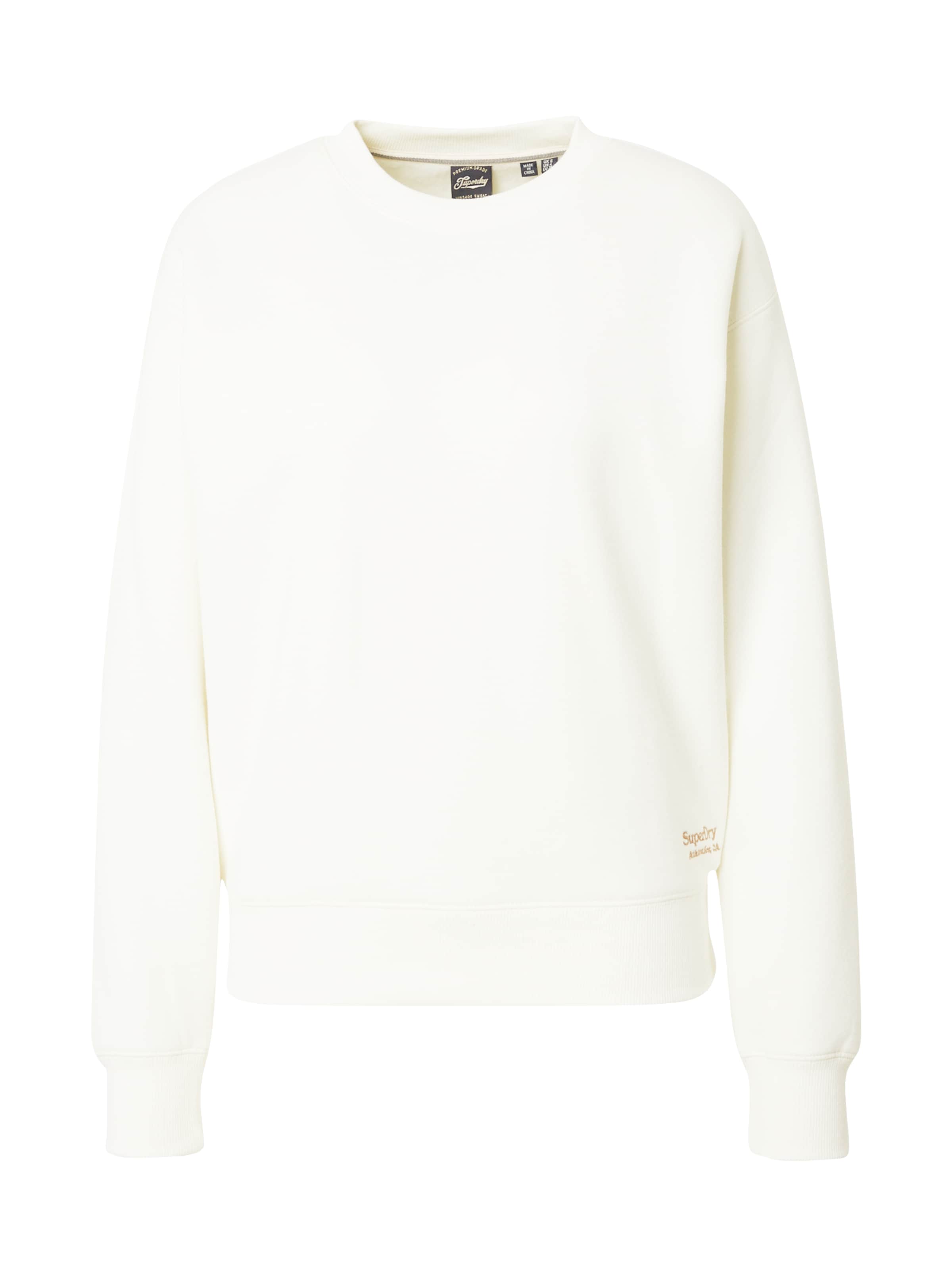 Superdry Sweatshirt 'ESSENTIAL' in Wit: voorkant