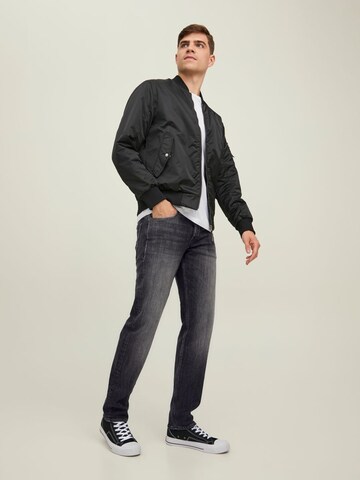 Slimfit Jeans 'Mike Wood' de la JACK & JONES pe negru
