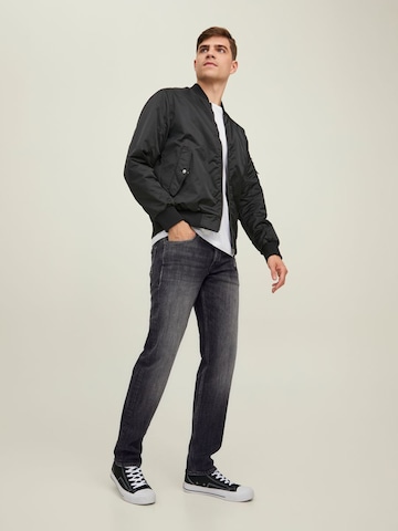 JACK & JONES Slimfit Jeans 'Mike Wood' in Zwart