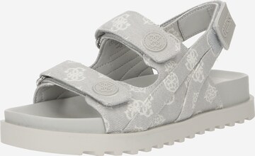 GUESS Sandalen met riem 'FADEY' in Grijs: voorkant