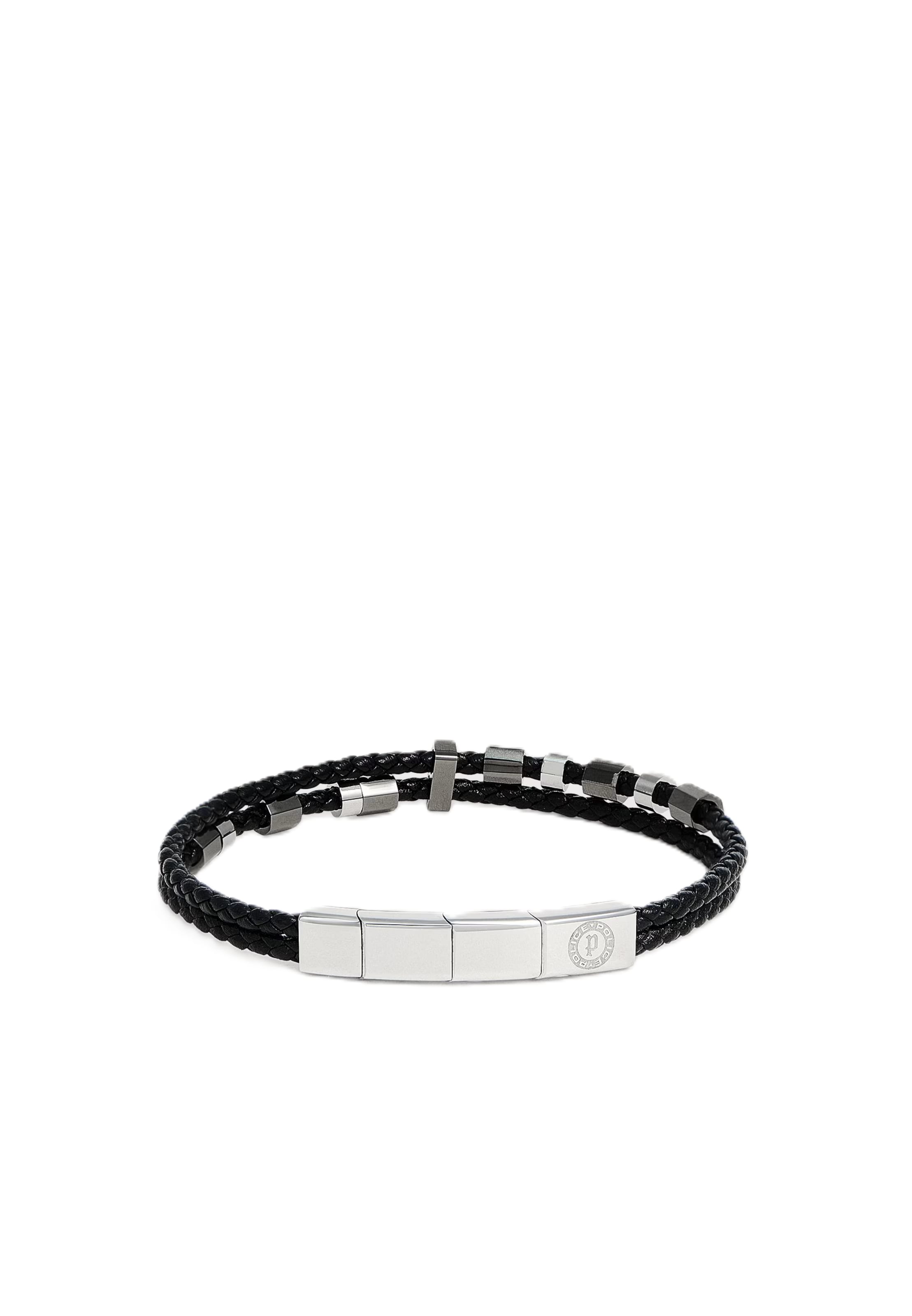 POLICE - Pulsera 'Freeway' en negro: frente