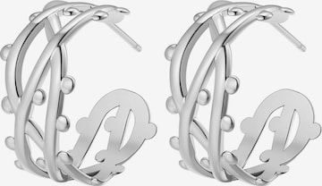 Hey Happiness - Pendientes 'Bubble Twist Hoop' en plata: frente