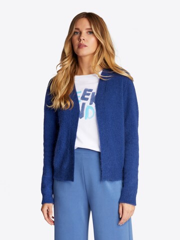 Rich & Royal Knit Cardigan in Blue: front