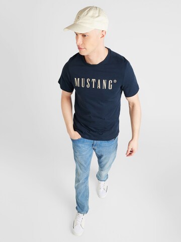 MUSTANG - Camisa 'Austin' em azul