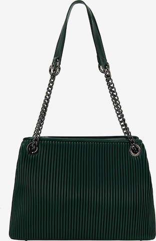 Borsa a spalla di faina in verde: frontale