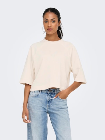 ONLY Sportief sweatshirt in Wit: voorkant