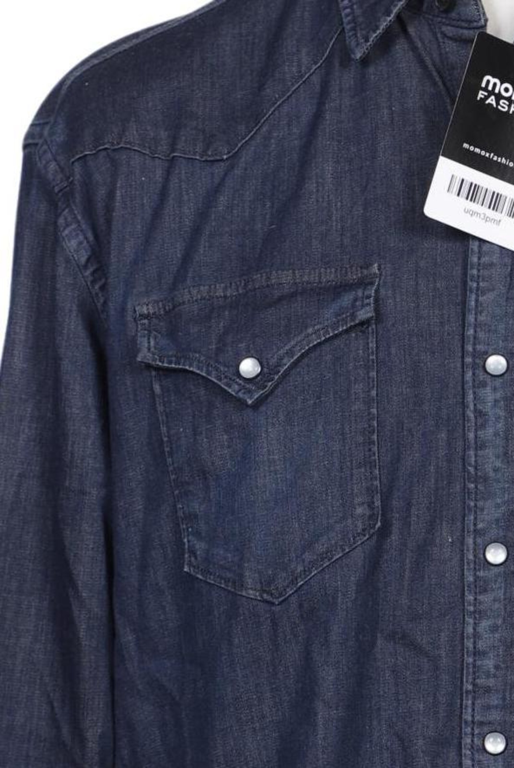 REPLAY Button Up Shirt in XL in Blue