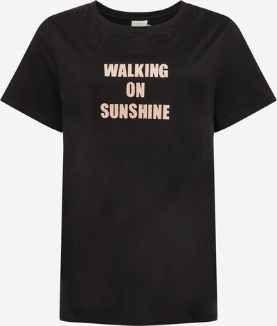 KAFFE CURVE T-shirt en beige / noir / argent, Vue avec produit