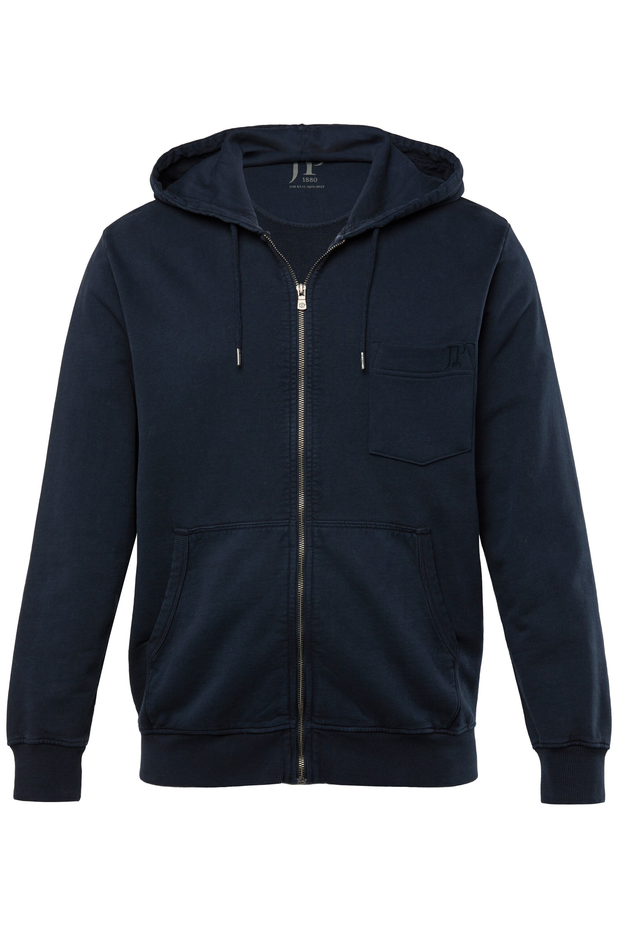 JP1880 Sweatjacke in Blau: Vorderseite