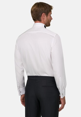 Coupe slim Chemise Boggi Milano en blanc : derrière