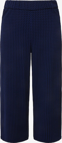 Ulla Popken Wide leg Broek 'Sienna' in Blauw: voorkant