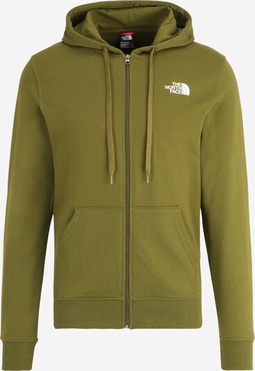 THE NORTH FACE Sweatjacke 'Open Gate' in oliv / weiß, Produktansicht