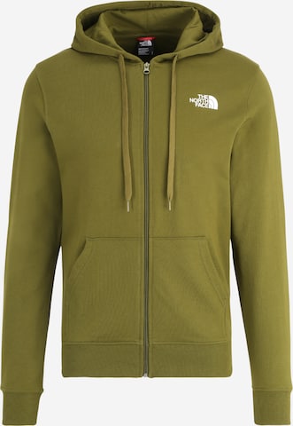 THE NORTH FACE Sweatjacke 'Open Gate' in Grün: predná strana