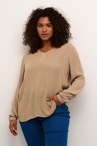 KAFFE CURVE Blouse 'Ami' in Beige