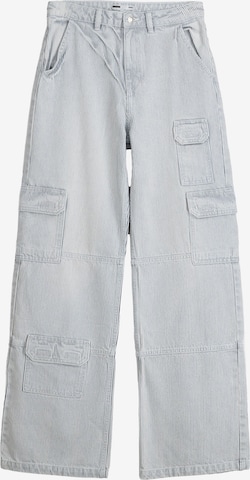 Bershka Loosefit Cargobroek in Blauw: voorkant