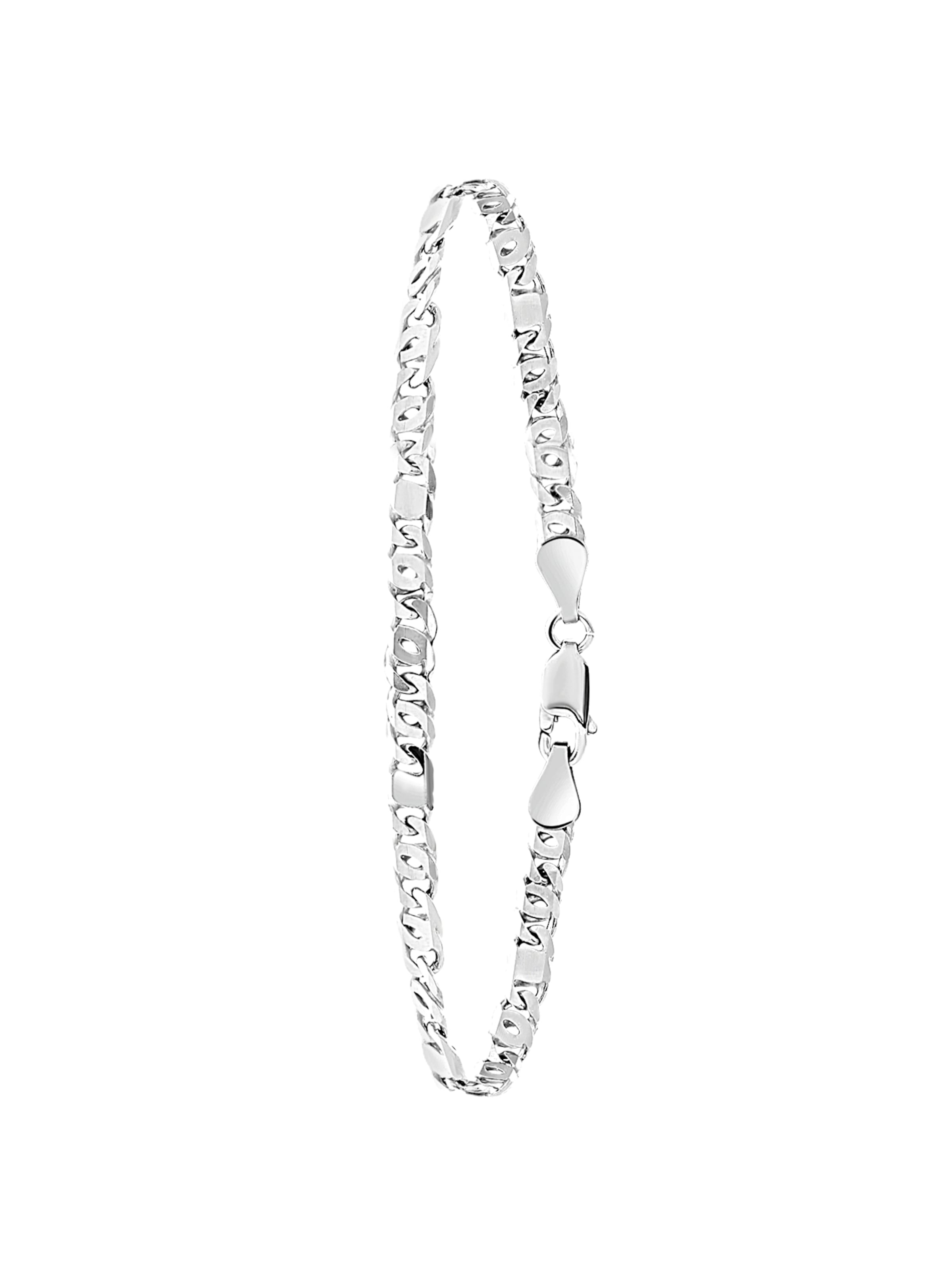 Lucardi Armband 'High Class' in Zilver: voorkant