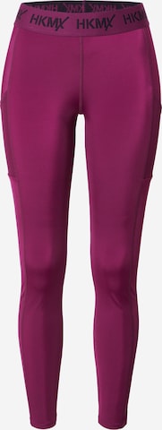 HKMX Skinny Workout Pants in Purple: front