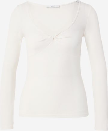 Pepe Jeans - Camiseta 'HUALA' en blanco: frente