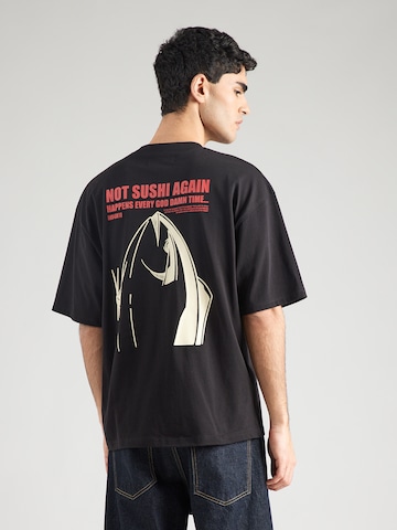 Woodbird Tričko 'Beam Sushi' - Čierna: predná strana