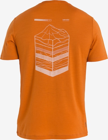 Maglietta 'Mountain' di ICEBREAKER in arancione