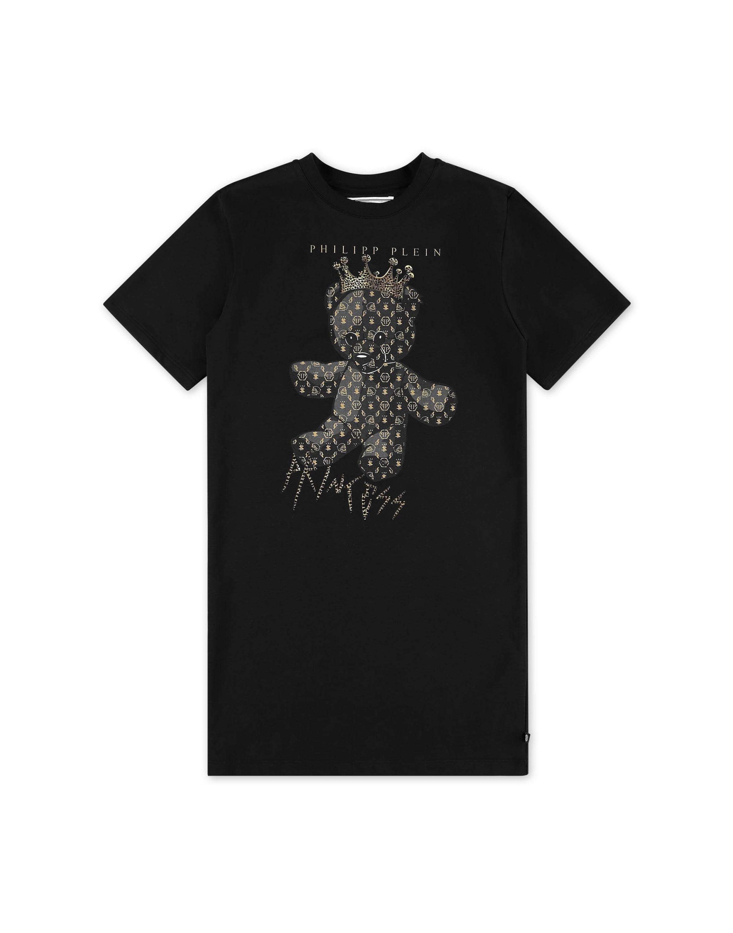 Philipp Plein - Vestido 'Teddy' en negro: frente