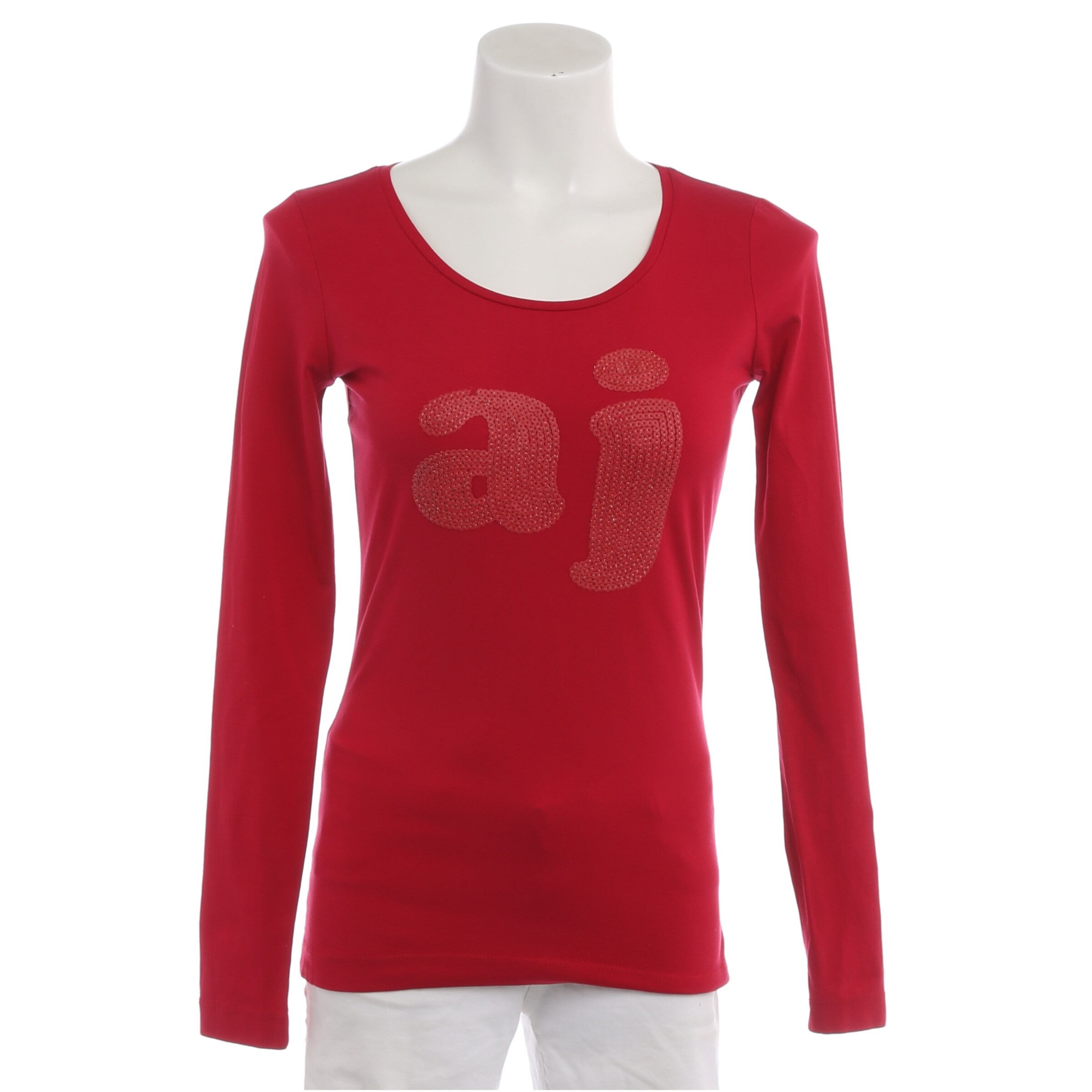 ARMANI Shirt langarm XS in Rot: Vorderseite