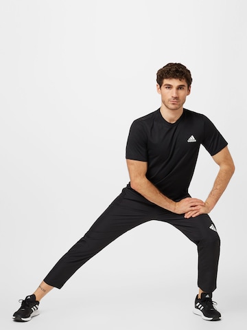 ADIDAS SPORTSWEAR Regularen Športne hlače 'Aeroready Designed For Movement' | črna barva