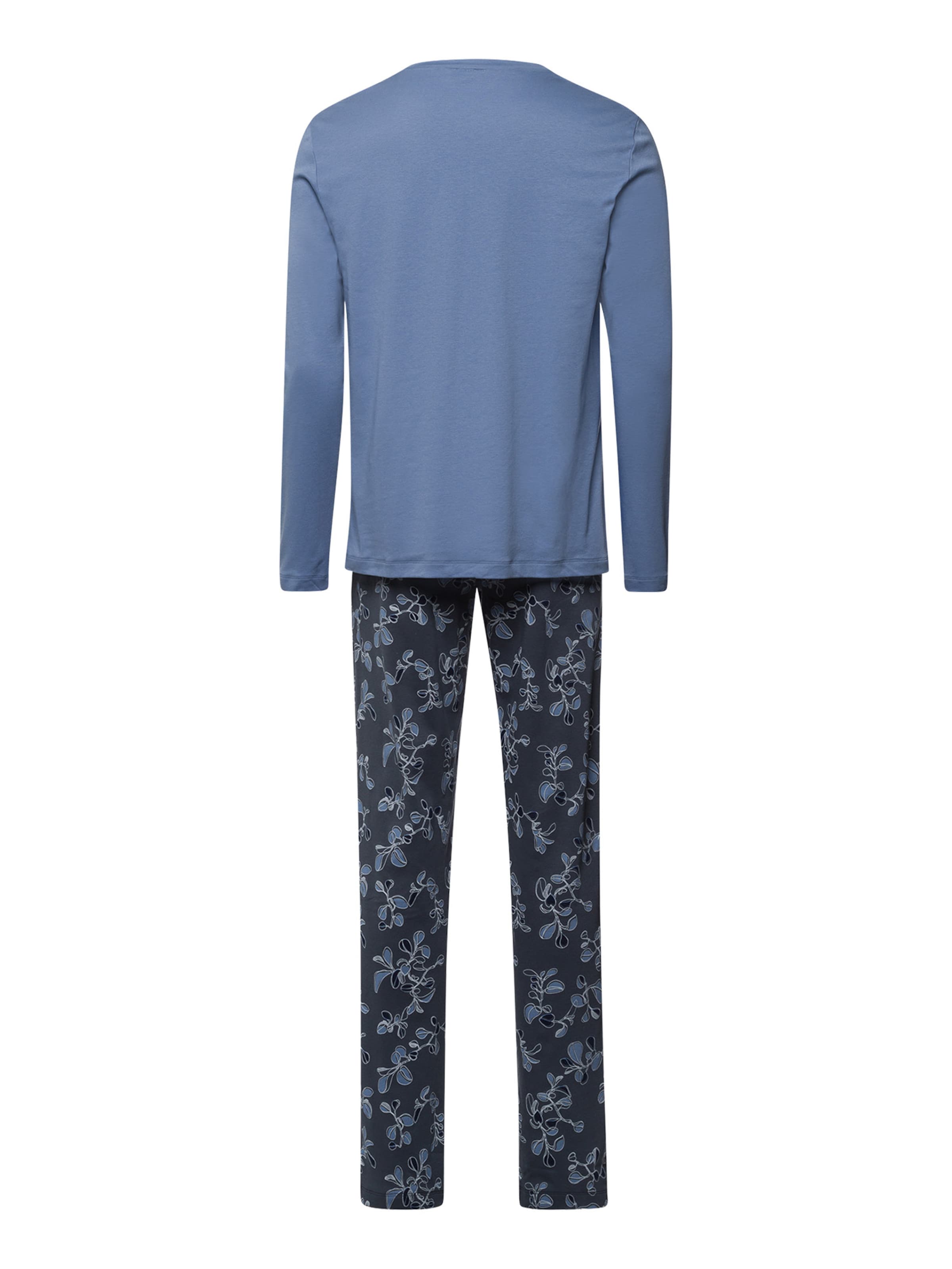 Hanro Pajamas long ' Night & Day ' in Blue