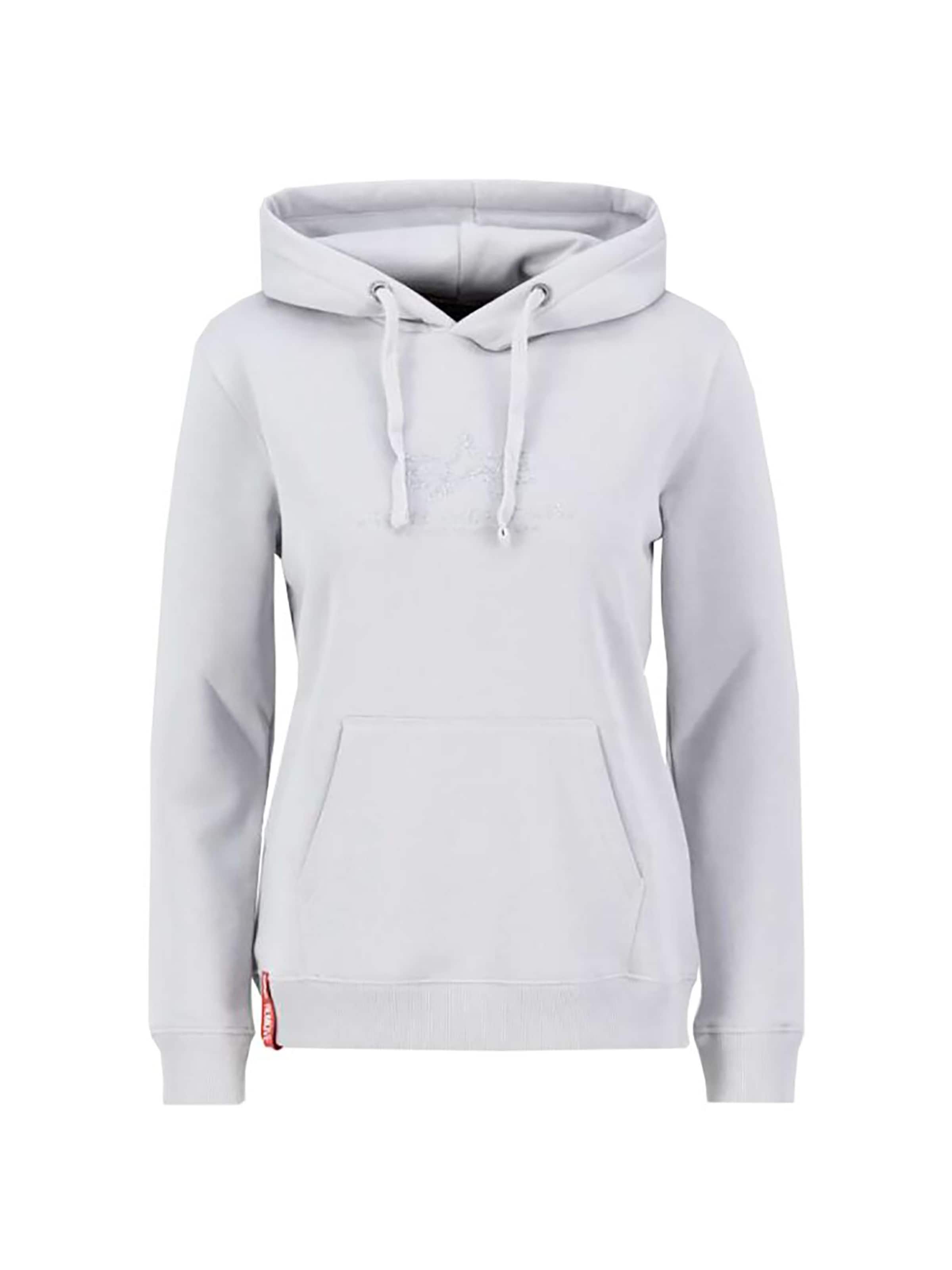 ALPHA INDUSTRIES Sweatshirt 'New Basic Glitter' in Grey: front