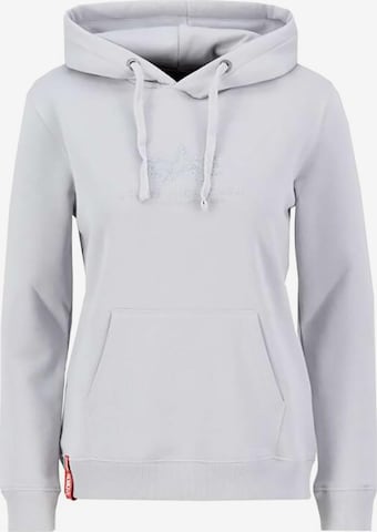 ALPHA INDUSTRIES Sweatshirt 'New Basic Glitter' in Grey: front