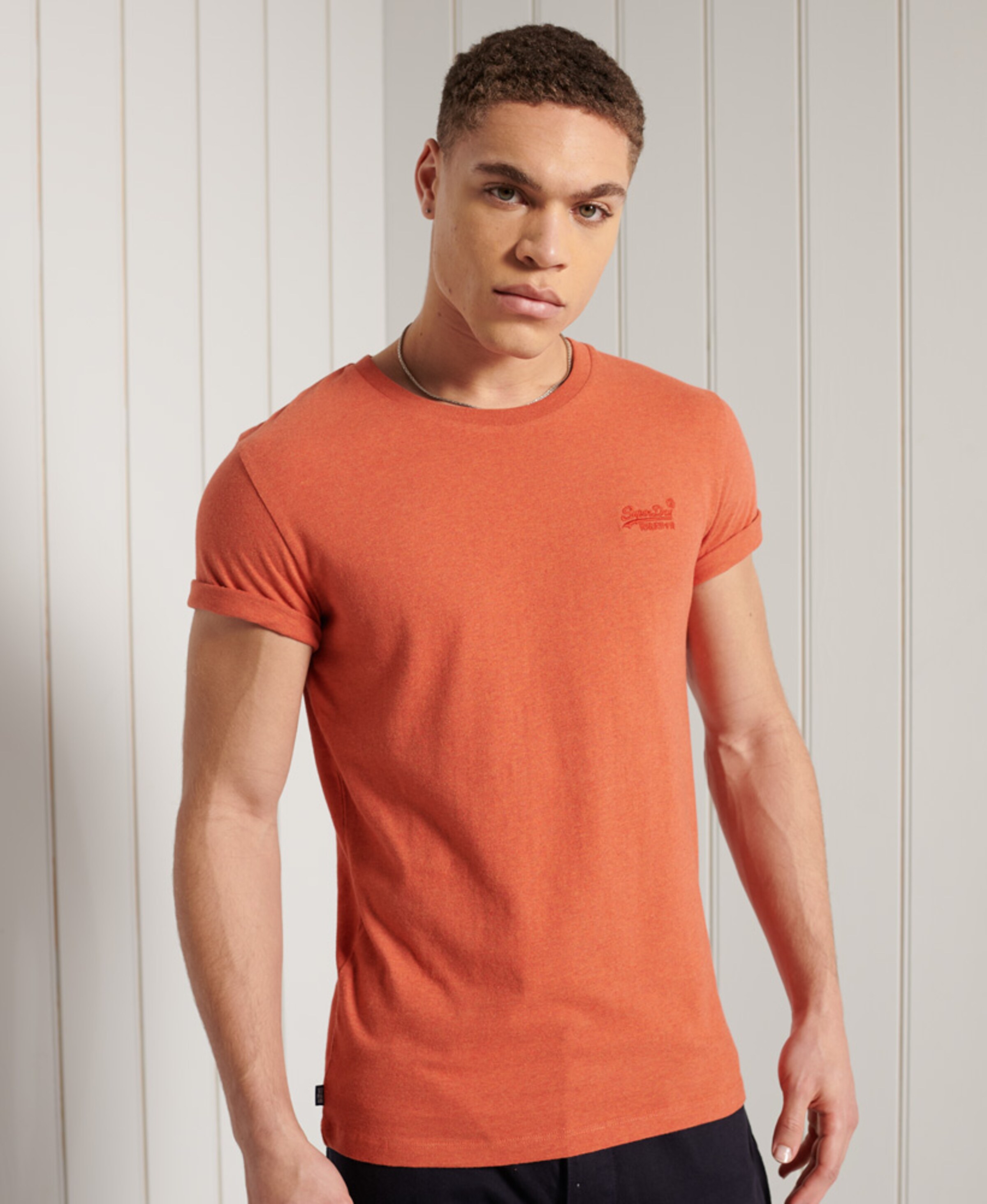 Männer Shirts Superdry T-Shirt in Koralle - TE42812 Männer Shirts Superdry T-Shirt in Koralle - TE42812
