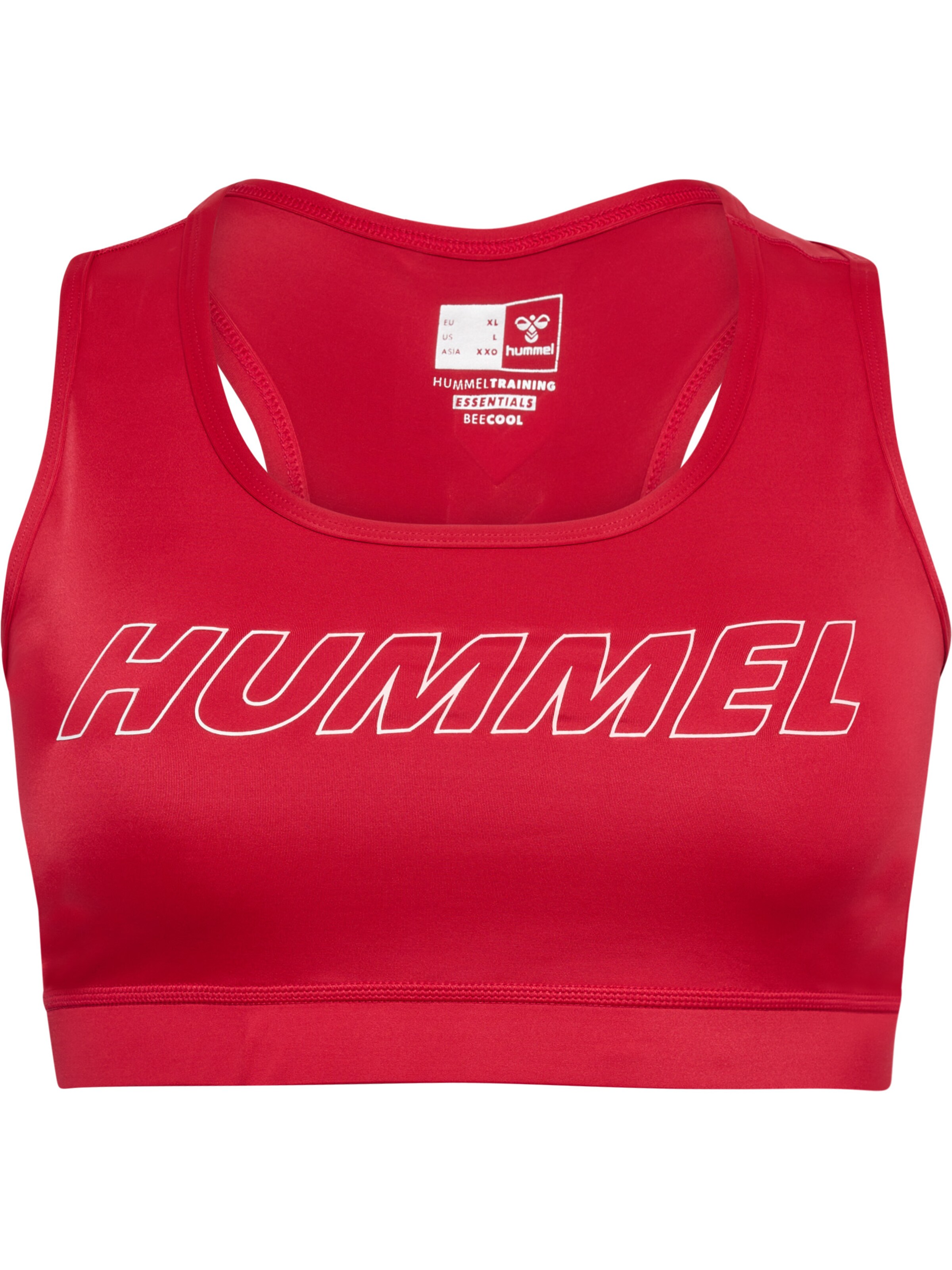 Hummel Bustier Sport-BH in Rot: Vorderseite