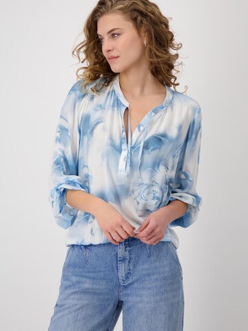 Camicia da donna di monari in blu: frontale