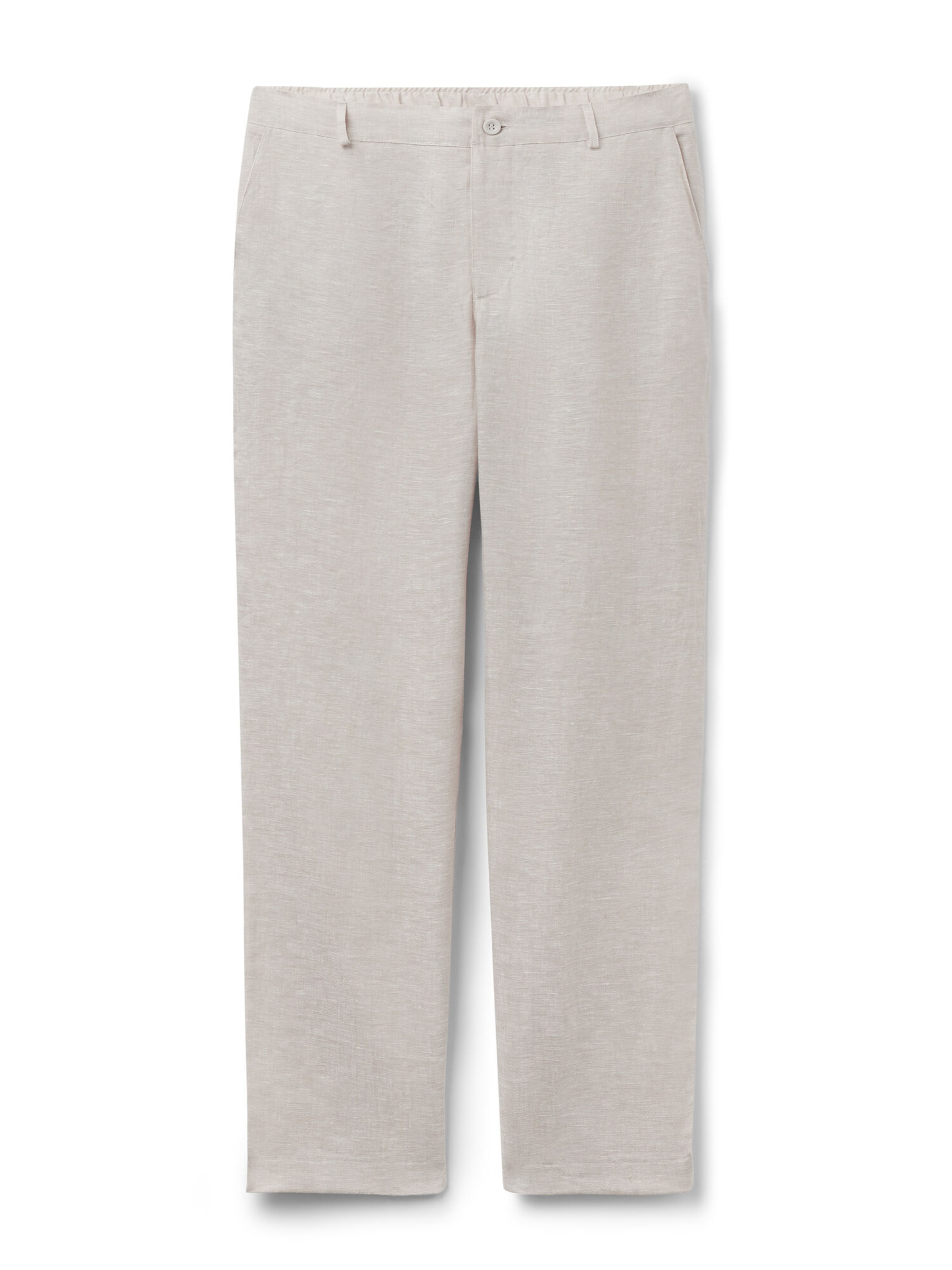 IUMAN Intimissimi Uomo Regular Pleat-Front Pants in Beige: front