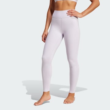 ADIDAS PERFORMANCE Skinny Urheiluhousut 'All Me Essentials' värissä lila: etupuoli
